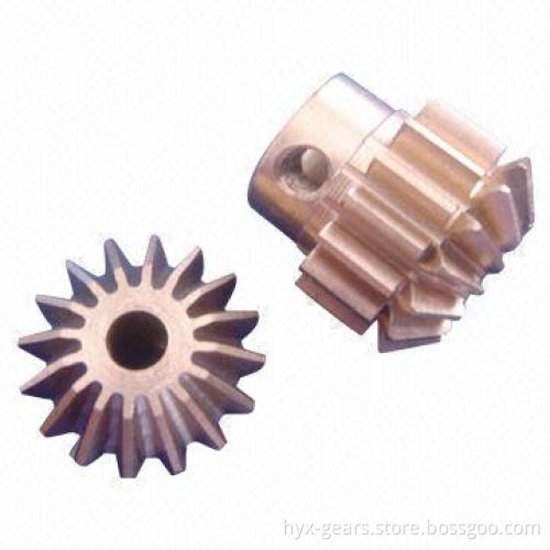 Hobbing Bevel Gears, metal material including iron alloy, brass, stainless steel, aluminum